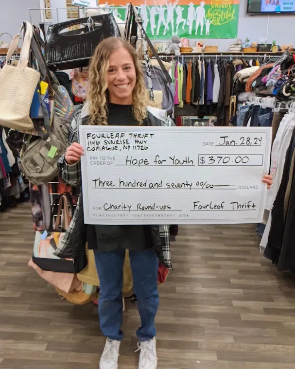 Round-up charity check presentation 5
